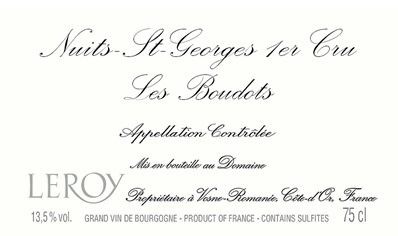 Leroy Nuits St-Georges 1er Cru Boudots 2007