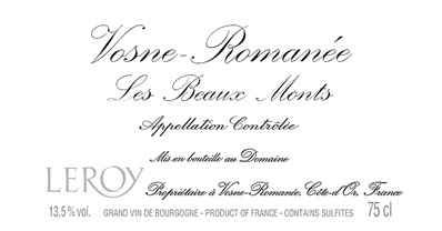 Leroy Vosne Romanee 1er Cru Beaux Monts 2009