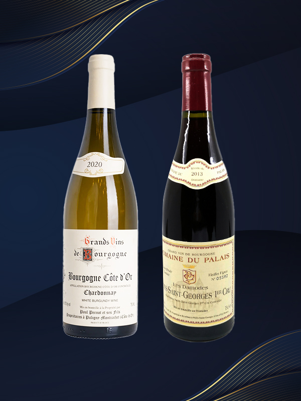 Burgundy / Rouge & Blanc Combo Set