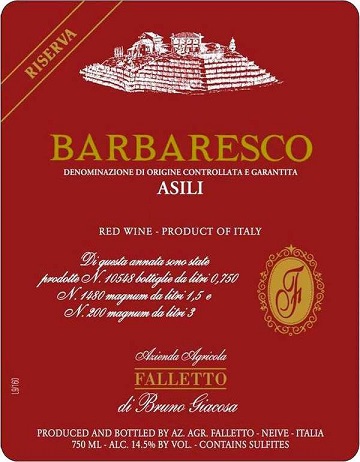 Bruno Giacosa Barbaresco Asili Riserv 2007 (Torn Label)