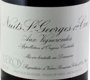 Leroy Nuits St-Georges 1er Cru Vignerondes (Stained Label) 2007