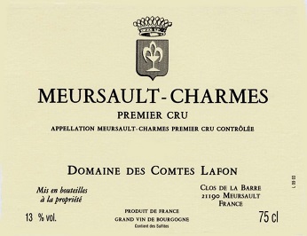 Comtes Lafon Meursault Charmes 1er Cru Blanc 2009